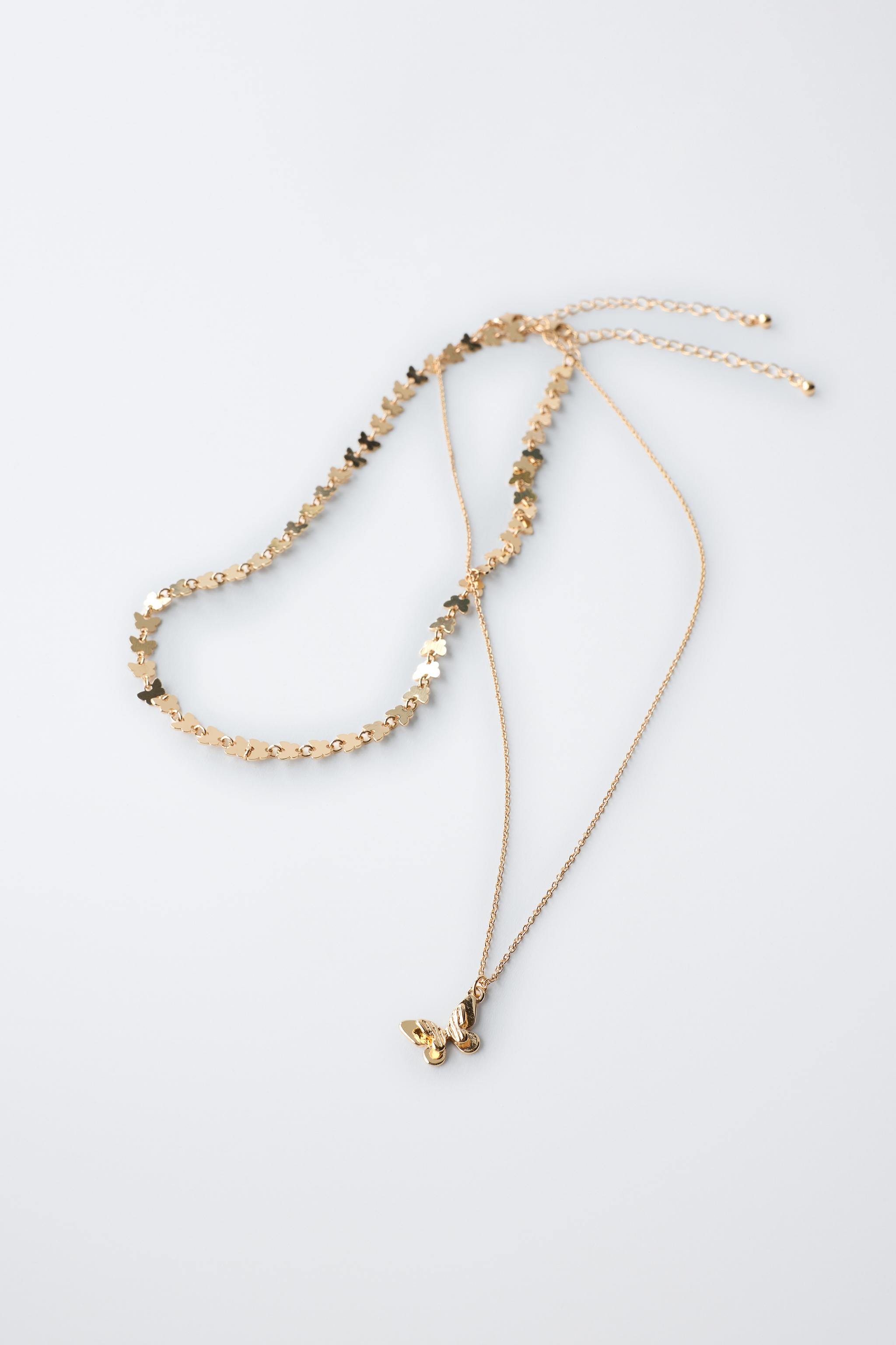 PACK OF TWO BUTTERFLY NECKLACES
